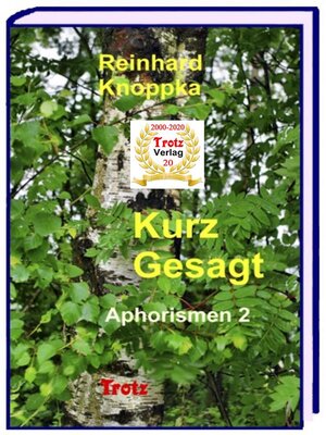 cover image of kurz gesagt--Aphorismen 2